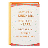 Brother in Kindness, Heart and Spirit Birthday Card for Brother-in-Law