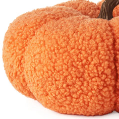 Orange Plush Fabric Pumpkin Fall Decoration