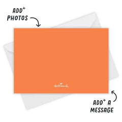 Orange Simply Floral Flat Wedding Save the Date