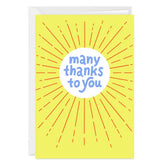 Many Thanks to You Starburst Custom Thank You Card