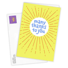Many Thanks to You Starburst Custom Thank You Card