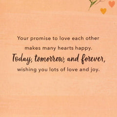 Your Promise Makes Hearts Happy Bridal Shower Card for Couple