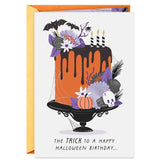 Creepy Cake Halloween Birthday Card