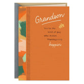 You Make Gatherings Fun Thanksgiving Card for Grandson