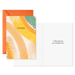Floral and Brushstroke Thank You Cards, Pack of 10