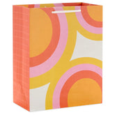 9.6" Warm Concentric Circles Medium Gift Bag
