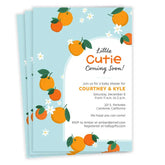 Cutie Coming Soon Flat Baby Shower Invitation