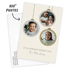 Ornaments Flat Christmas Photo Card