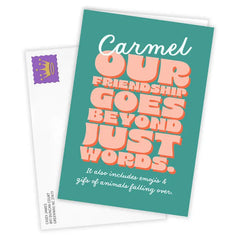 Our Friendship Goes Beyond Words Custom Card
