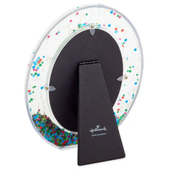 Oval Confetti-Filled Picture Frame, 4x6