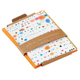 Watercolor Dots on White Blank Note Cards, Pack of 5