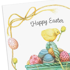Nostalgic Chicks And Basket of Eggs Easter Cards, Pack of 8