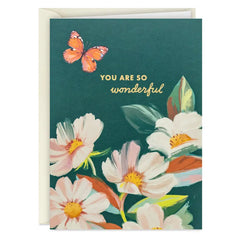Lacey Chabert Collection Vintage Flowers on Jade Blank Notes, Pack of 10