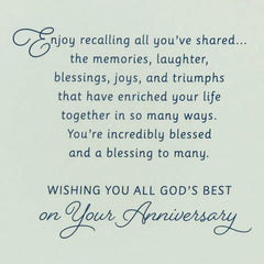 Incredibly Blessed Religious Anniversary Card
