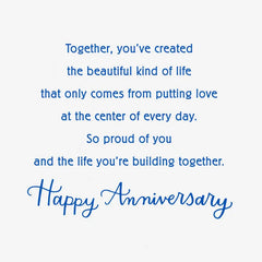 Putting Love at the Center Anniversary Card for Daughter and Son-in-Law
