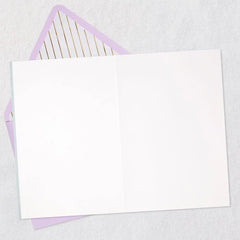 Tropical Leaves and Purple Flowers Blank Card
