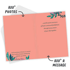 Blessing Every Season Religious Custom Anniversary Card for Couple