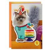 Party Cat Funny Musical Birthday Card With Motion