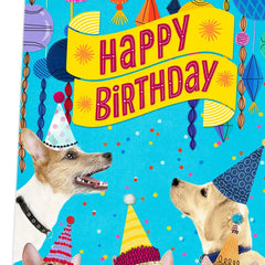 16" Party Cats and Dogs Jumbo Birthday Card From All