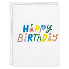 Whimsical Lettering Happy Birthday to You Birthday Card