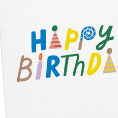 Whimsical Lettering Happy Birthday to You Birthday Card