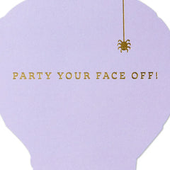 Party Your Face Off Mummy Paper Craft Halloween Card