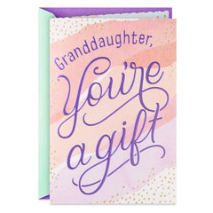 You're a Wonderful Gift Birthday Card for Granddaughter