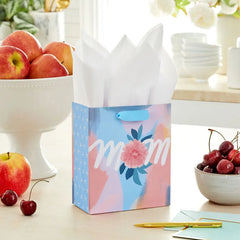 6.5" Pastel Brushstrokes Small Gift Bag for Mom