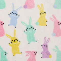 Pastel Bunnies Plush Fleece Throw Blanket, 50x70
