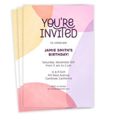 Artsy Color Collage Flat Birthday Invitation