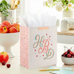 13" Pastel HBD Large Gift Bag