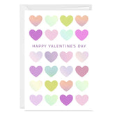 Pastel Hearts Custom Valentine's Day Card