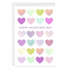 Pastel Hearts Custom Valentine's Day Card