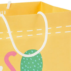 9.6" Pastel Lettering on Yellow Medium Gift Bag
