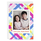 Fun and Bright Pastel Plaid Custom Card