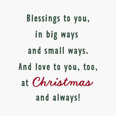 Blessings and Love Christmas Card for Godchild