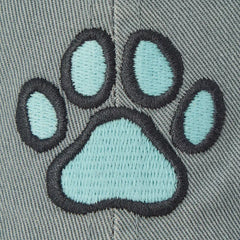 Life Is Good Paw Print Gray Baseball Cap