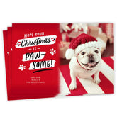 Paw-Some Pet Flat Christmas Photo Card