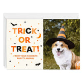 Trick or Treat Paw-ty Animal Custom Halloween Card