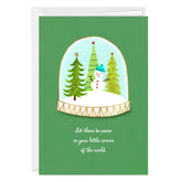 Peace Snow Globe Custom Holiday Card