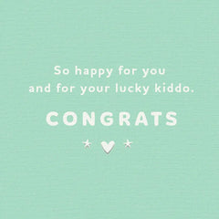 Lucky Kiddo Nursery Icons New Baby Card for Two Dads
