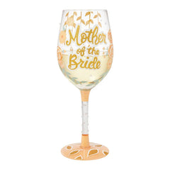 Lolita Mother of the Bride Handpainted Wine Glass, 15 oz.
