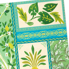 Peacock and Botanical Wallpaper Prints Blank Card