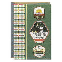 Peanuts® Beagle Scouts Badges Certified Amazing Thank-You Card