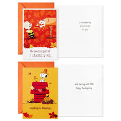 Peanuts® Good Wishes Boxed Thanksgiving Cards Assortment, Pack of 16