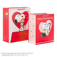 Peanuts® 2-Pack Large and XL Valentine's Day Gift Bags
