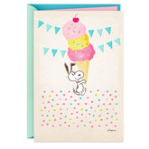 Peanuts® Super-Duper Triple-Scooper Birthday Card