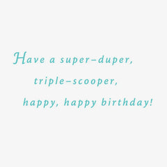 Peanuts® Super-Duper Triple-Scooper Birthday Card