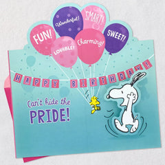 Peanuts® Snoopy Can't Hide the Pride Pop-Up Birthday Card for Niece