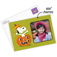 Peanuts® Snoopy Pumpkin Custom Halloween Card